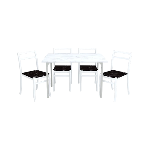 Meja Makan Dining Table 1 Set Kursi 4pcs -DTM Marble